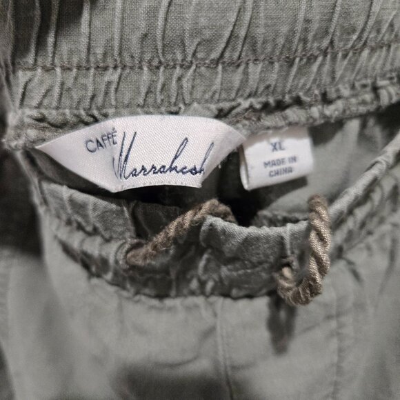 Size 12 –used green comfy pants ankle elastic - Picture 3 of 4